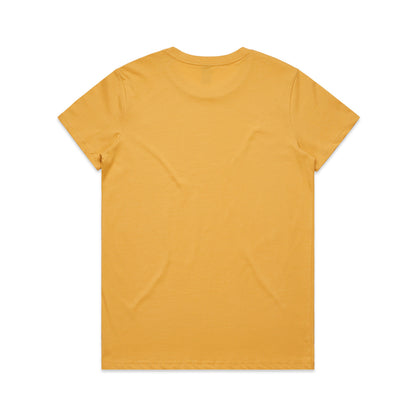 Women's Maple Tee Mustard - Back