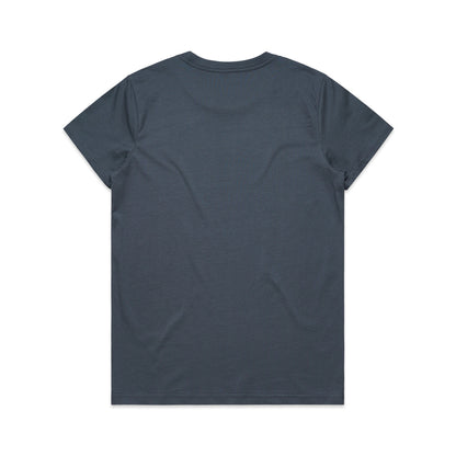 Women's Maple Tee Petrol Blue - Back