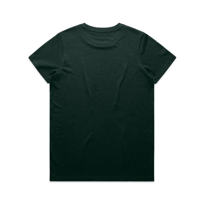 Women's Maple Tee Pine Green - Back