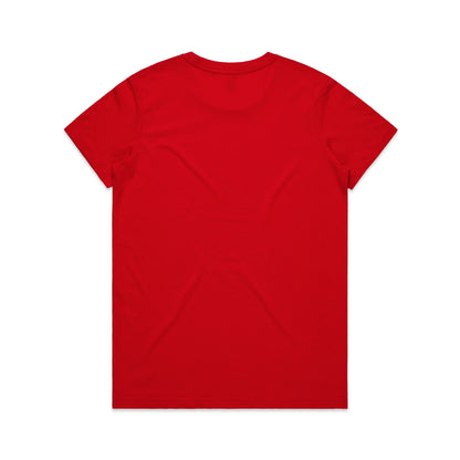 Women's Maple Tee Red - Back