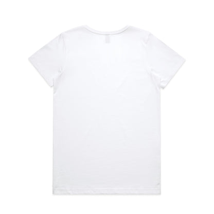 Women's Maple Scoop Tee White - Back
