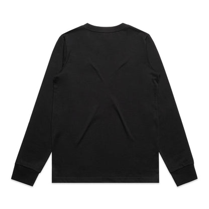 Women's Maple L/S Tee Black - Back