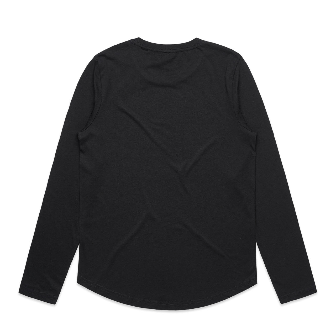 Women's Maple Curve L/S Tee Black - Back