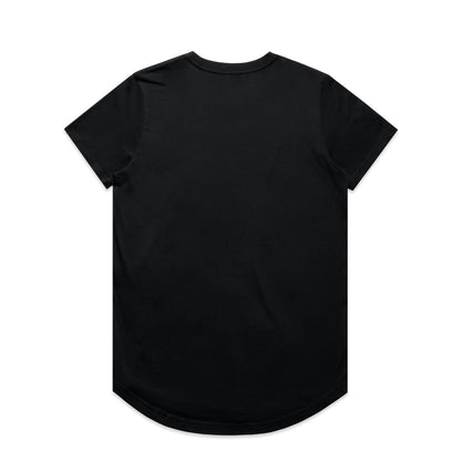 Women's Maple Curve Tee Black - Back