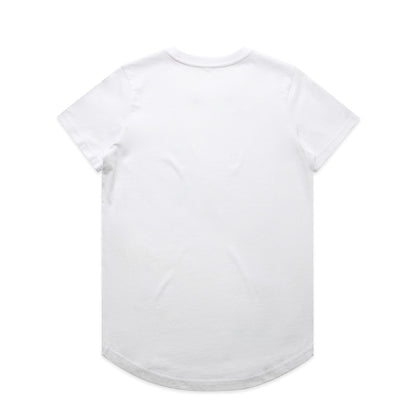 Women's Maple Curve Tee White - Back