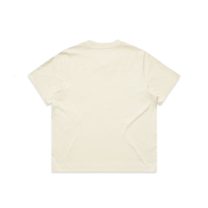 Women's Box Tee Ecru - Back