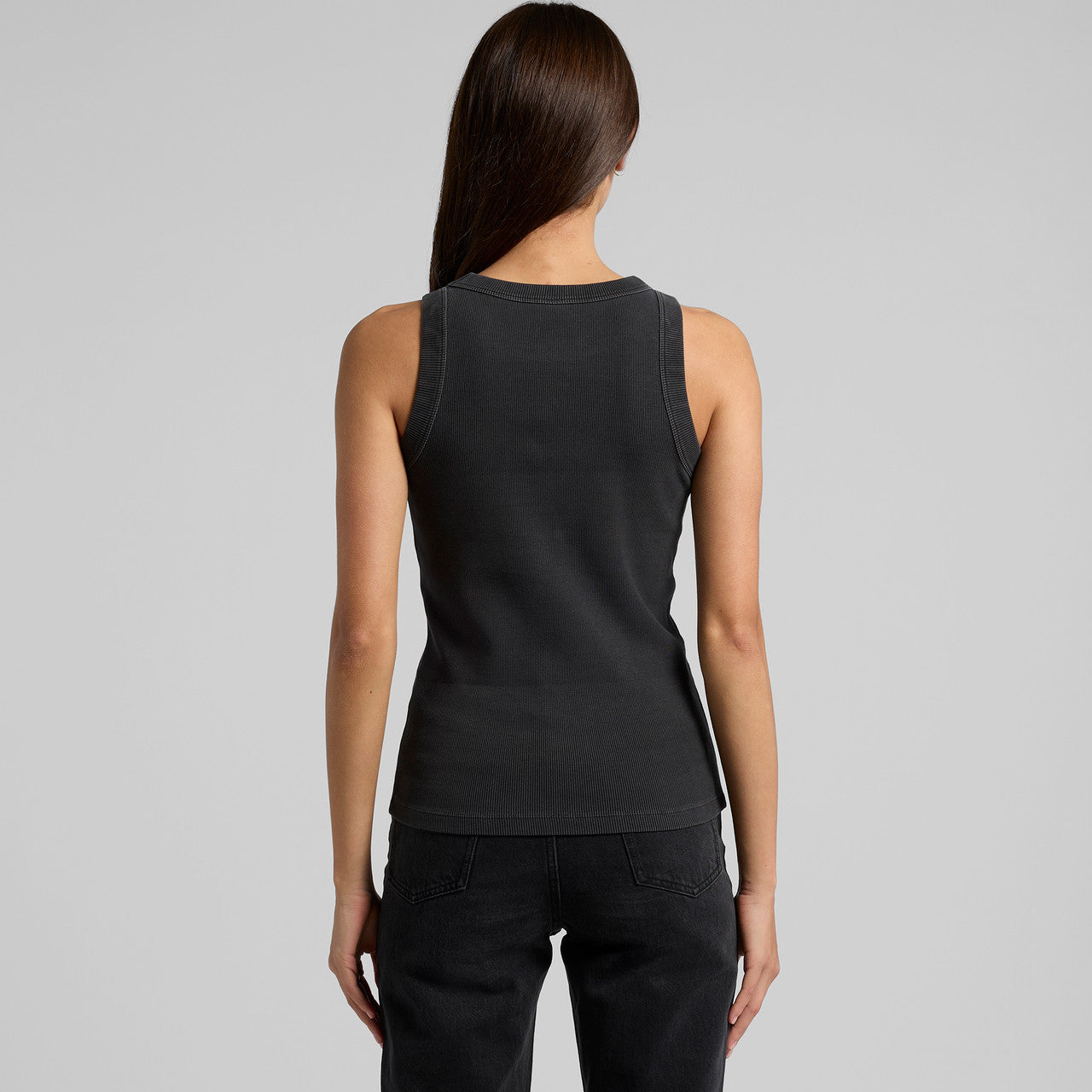 Women's Faded Organic Rib Tank Back