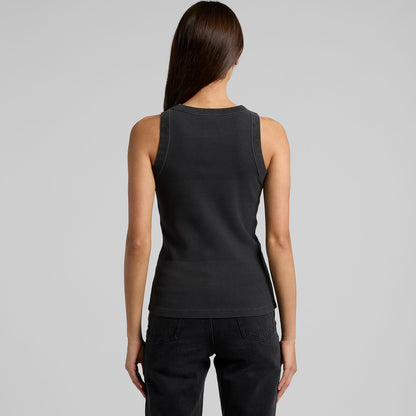 Women's Faded Organic Rib Tank Back