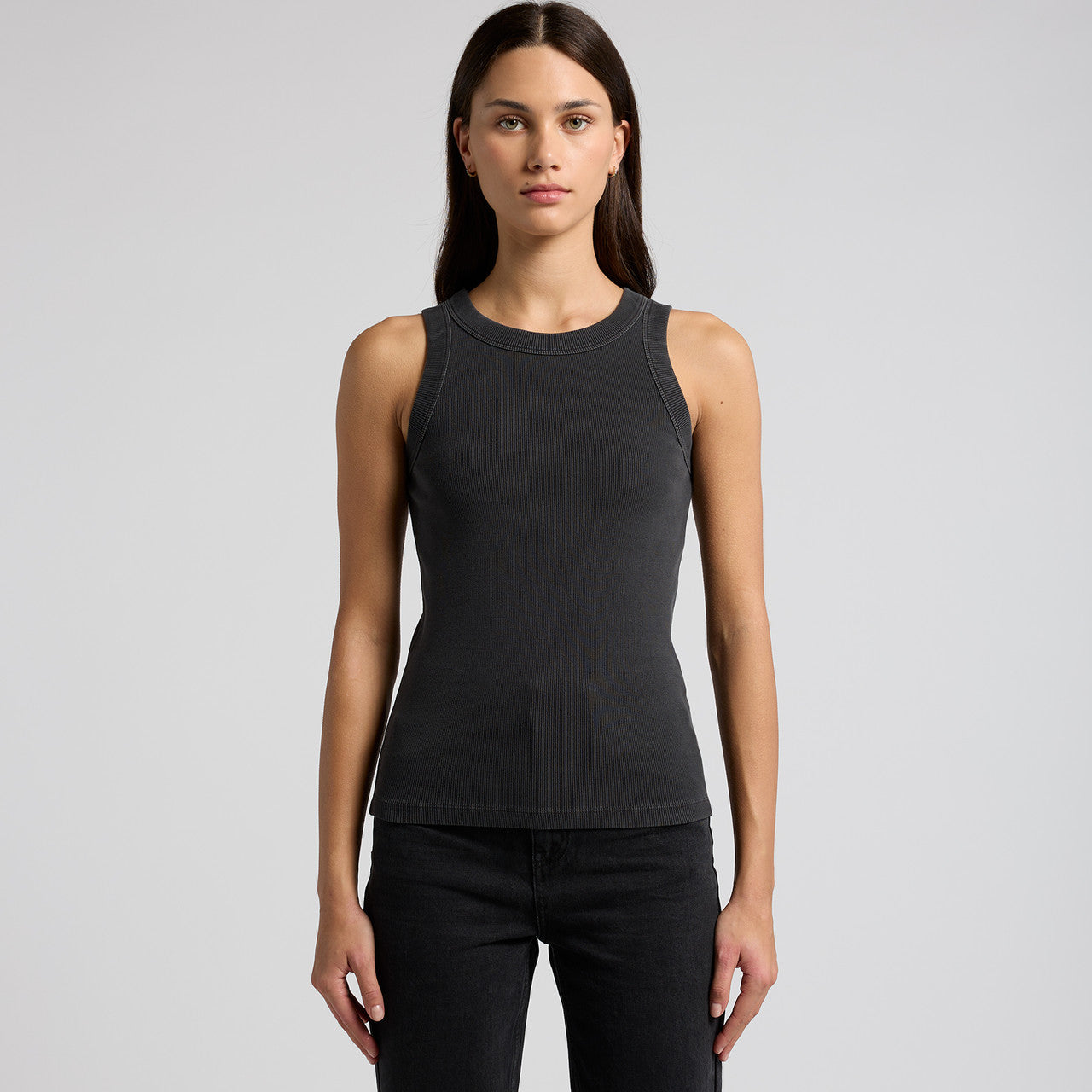 Women's Faded Organic Rib Tank 4034