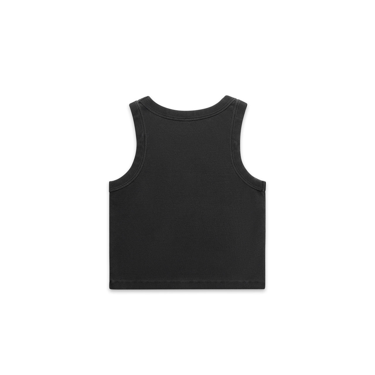 Women's Faded Organic Rib Crop Tank Faded Black - Back