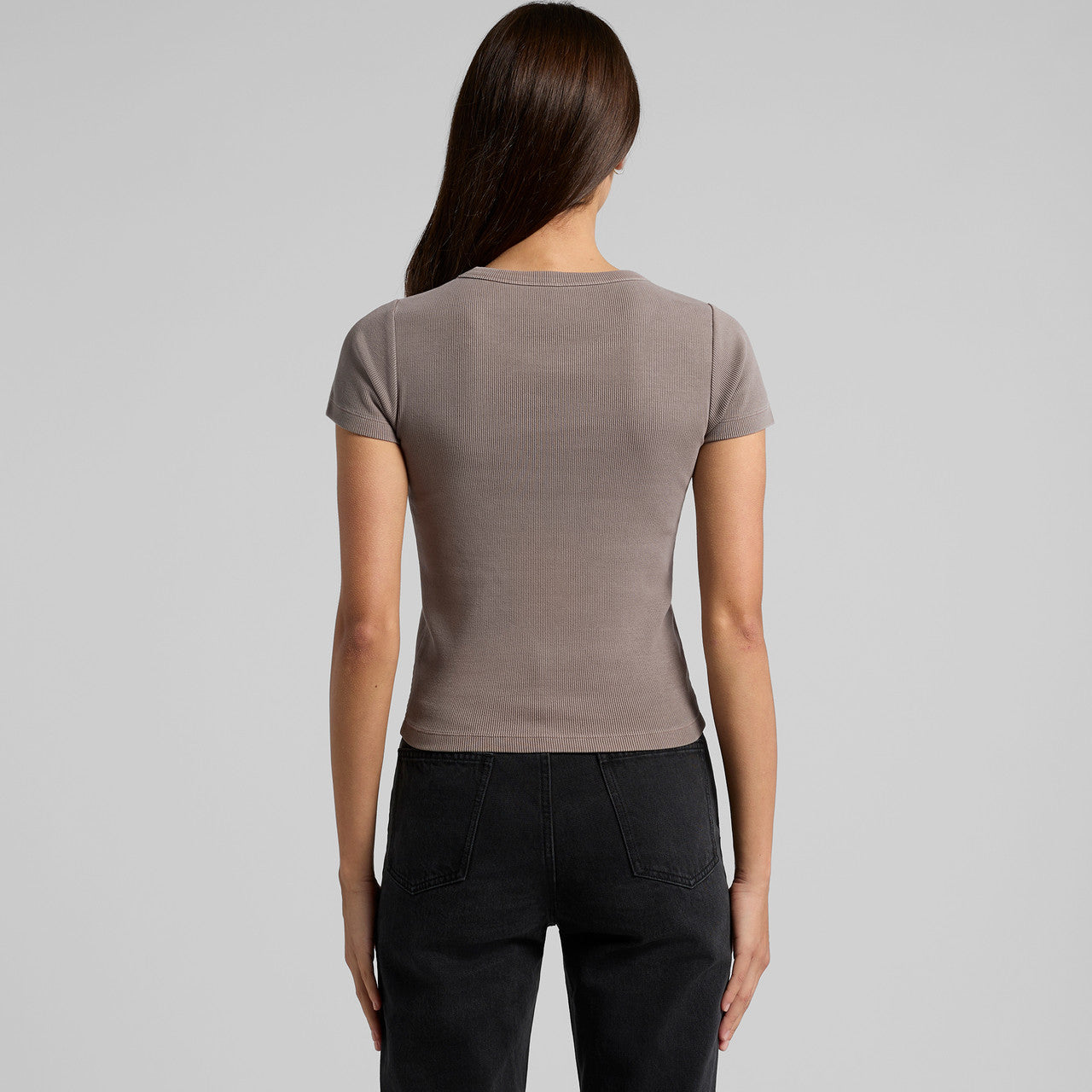 Women's Faded Organic Rib Tee Back