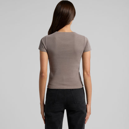 Women's Faded Organic Rib Tee Back