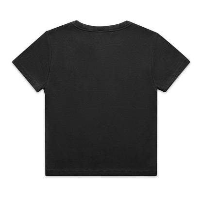 Women's Faded Organic Rib Tee Faded Black - Back