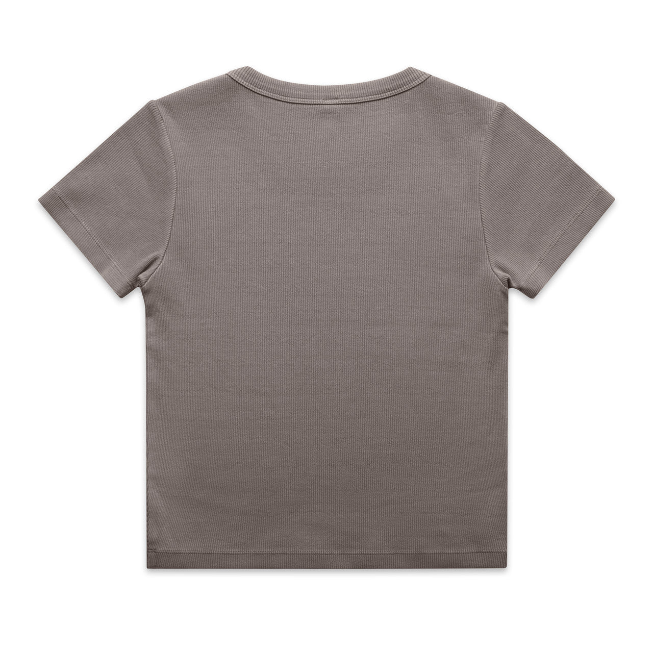 Women's Faded Organic Rib Tee Faded Grey - Back