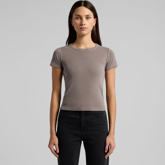 Women's Faded Organic Rib Tee 4036
