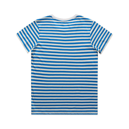 Women's Maple Stripe Tee Natural/Mid Blue - Back