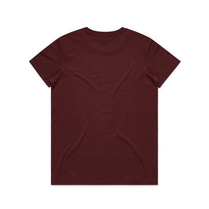 Women's Basic Tee Burgundy - Back
