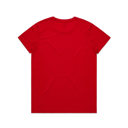 Women's Basic Tee Red - Back