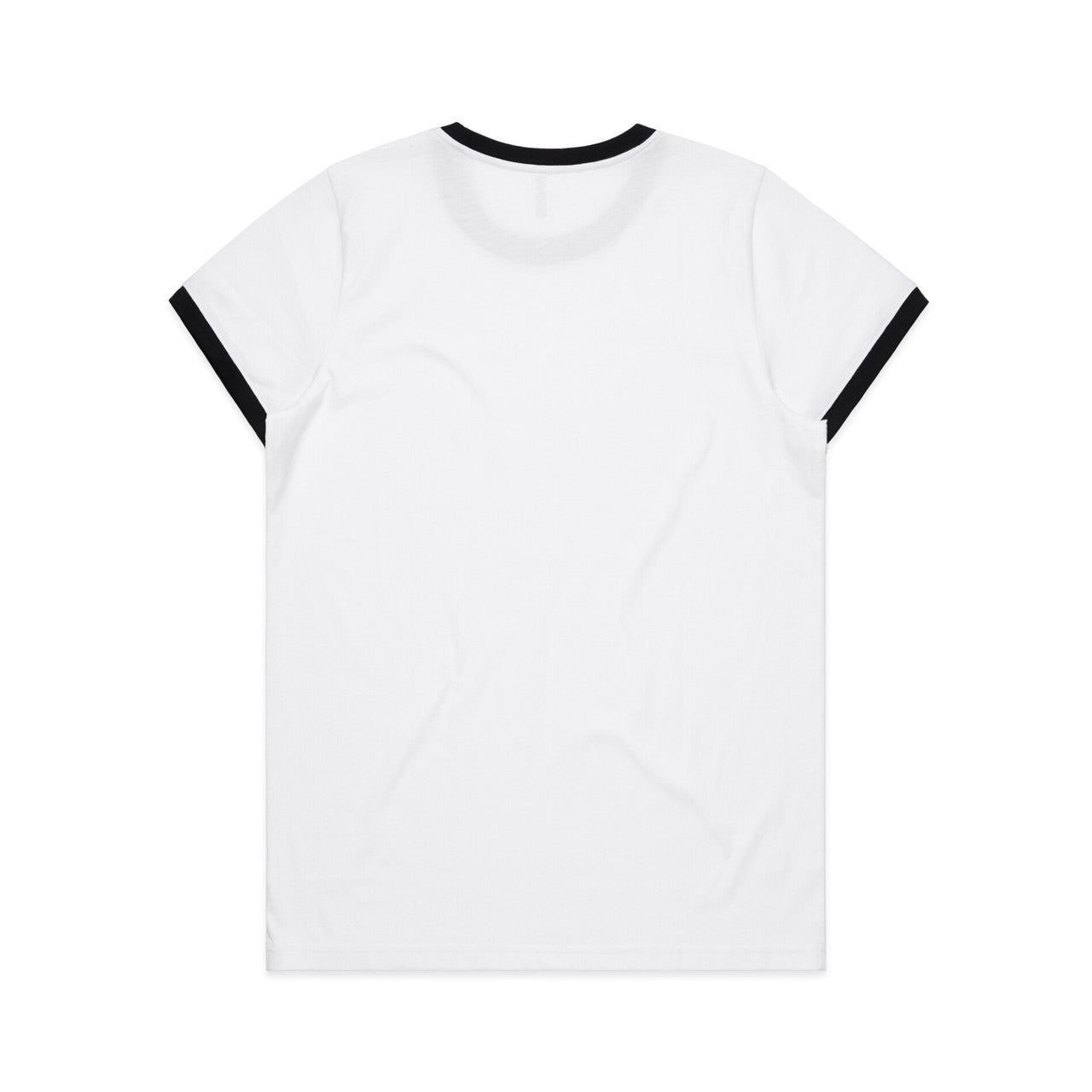 Women's Maple Ringer Tee White/Black - Back