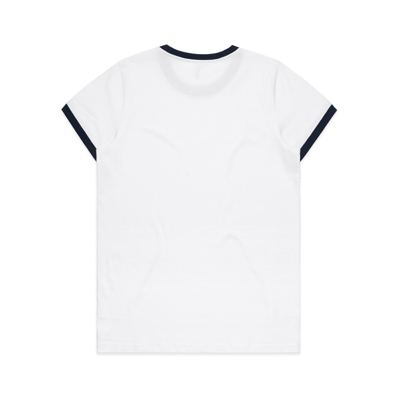 Women's Maple Ringer Tee White/Navy - Back