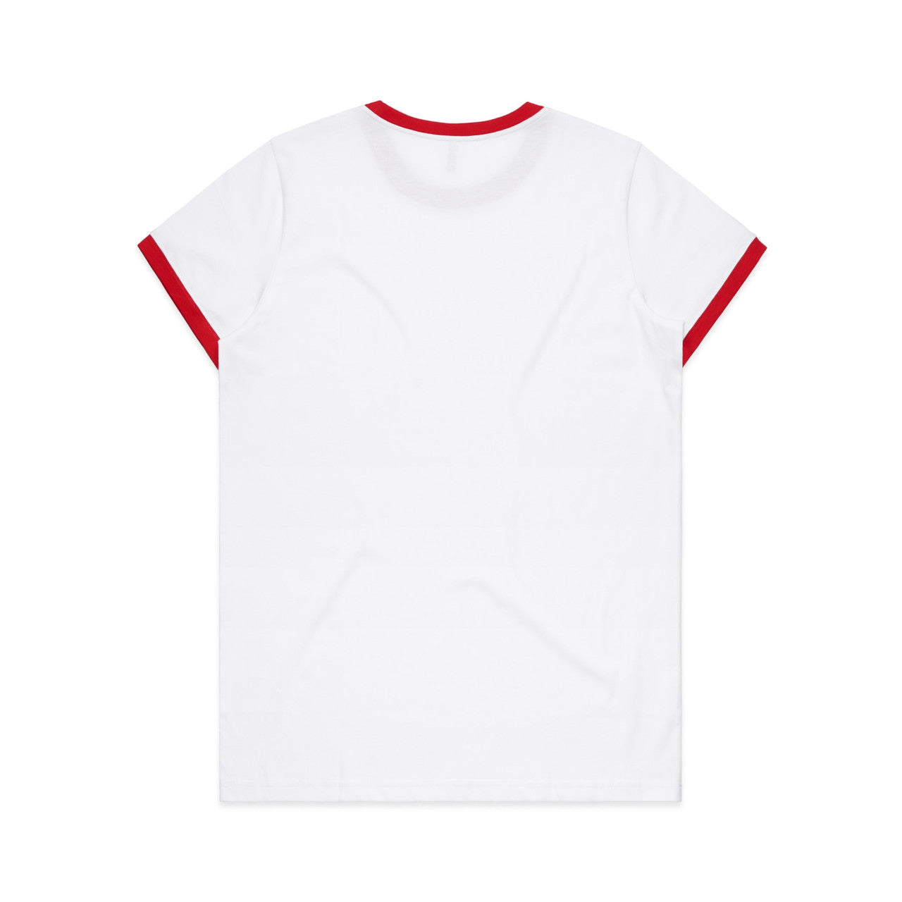Women's Maple Ringer Tee White/Red - Back