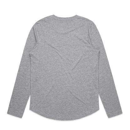 Women's Curve L/S Tee Grey Marle - Back