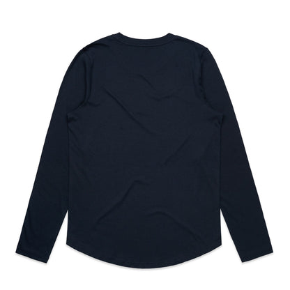 Women's Curve L/S Tee Navy - Back