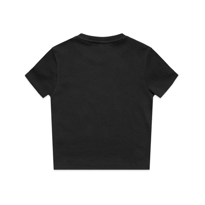 Women's Mini Tee Black - Back