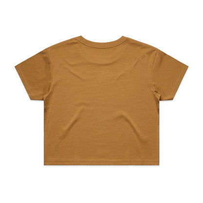Women's Crop Tee Camel - Back