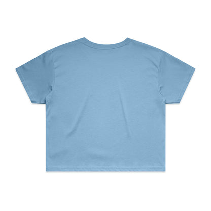 Women's Crop Tee Carolina Blue - Back