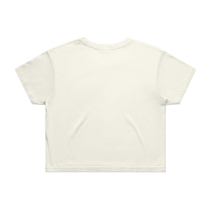 Women's Crop Tee Ecru - Back