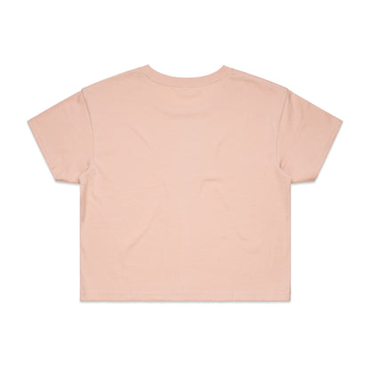Women's Crop Tee Pale Pink - Back