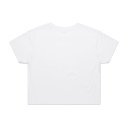 Women's Crop Tee White - Back