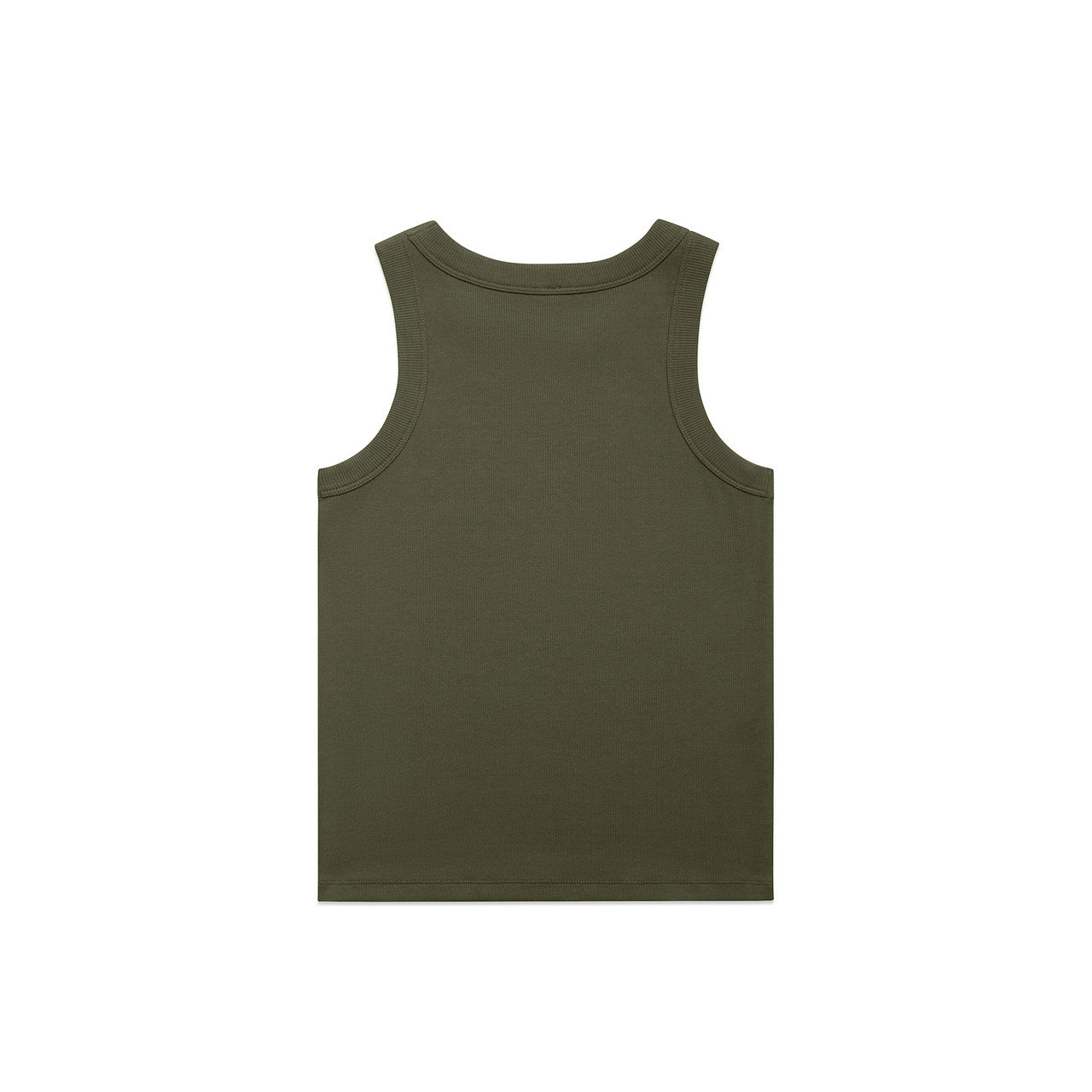 Women's Organic Rib Tank Army - Back