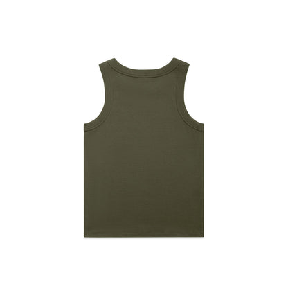 Women's Organic Rib Tank Army - Back