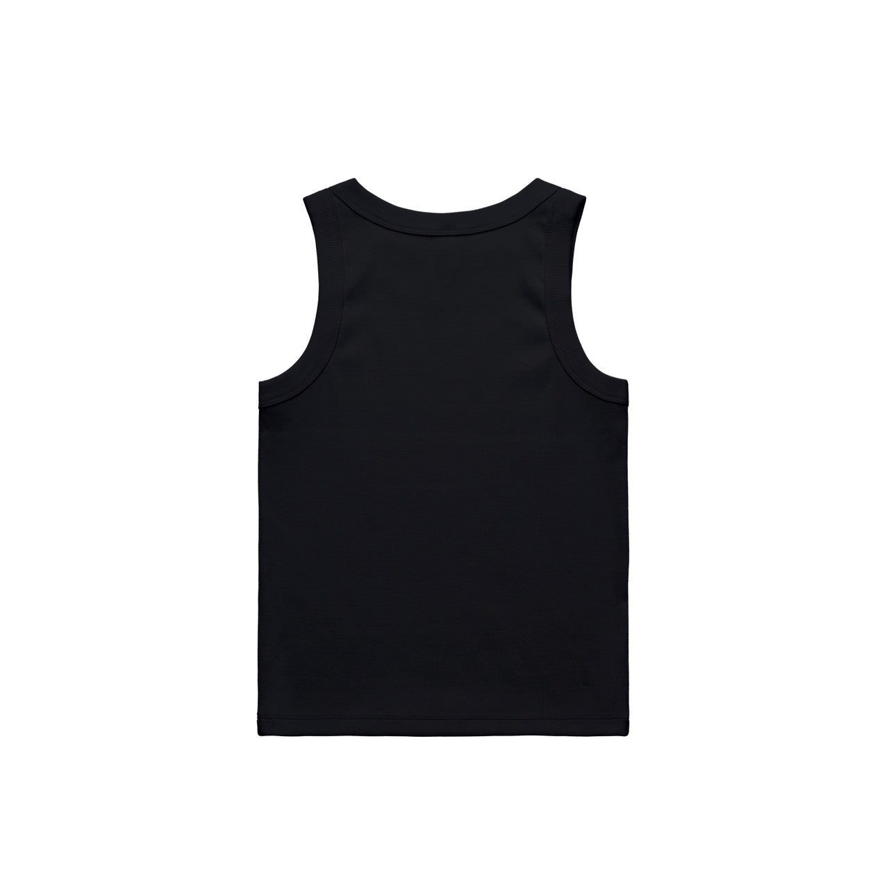 Women's Organic Rib Tank Black - Back