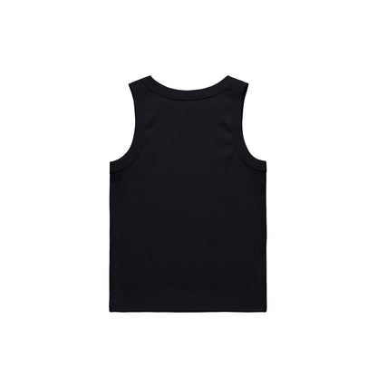 Women's Organic Rib Tank Black - Back