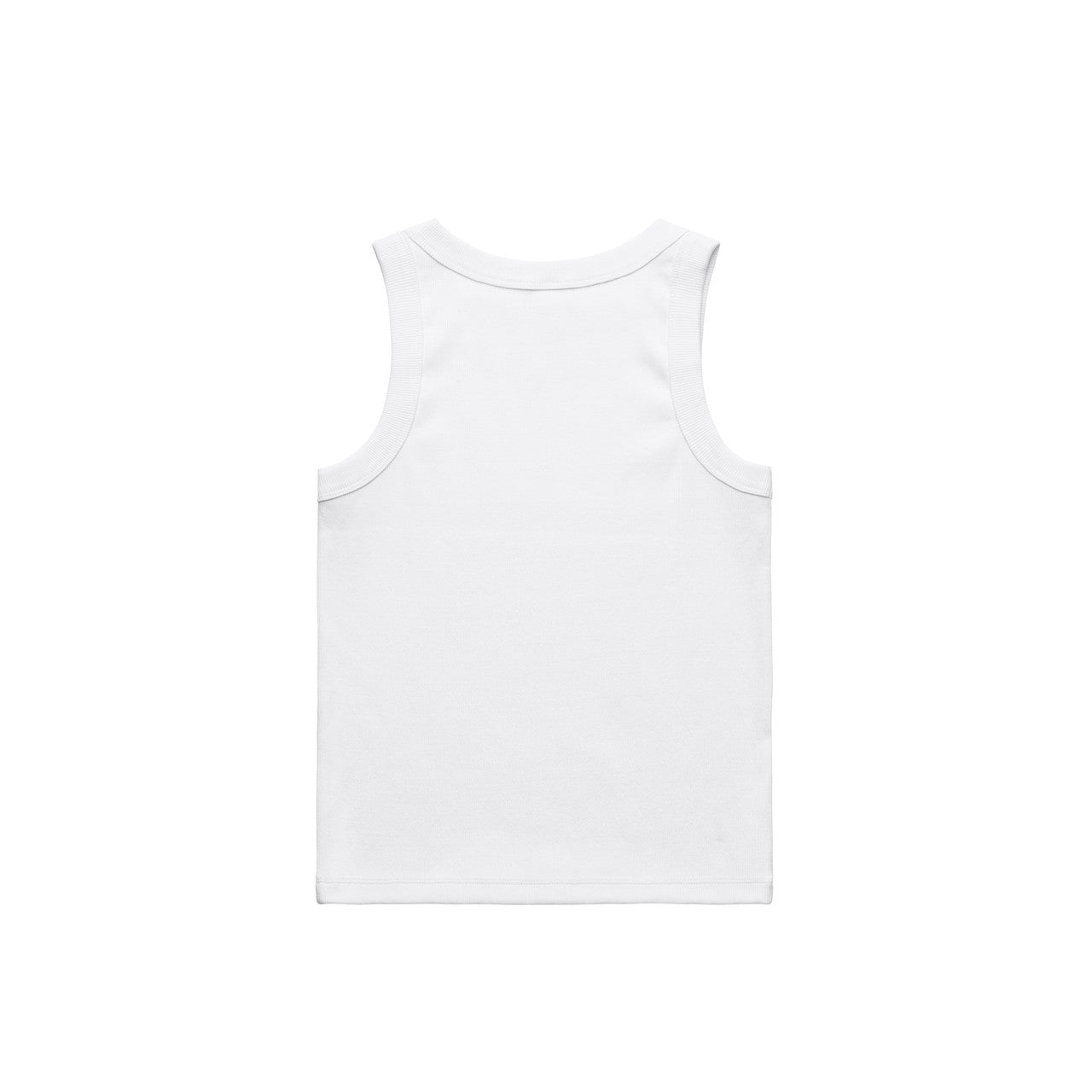 Women's Organic Rib Tank White - Back