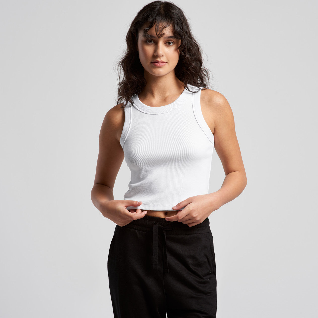 Women's Organic Rib Crop Tank Back