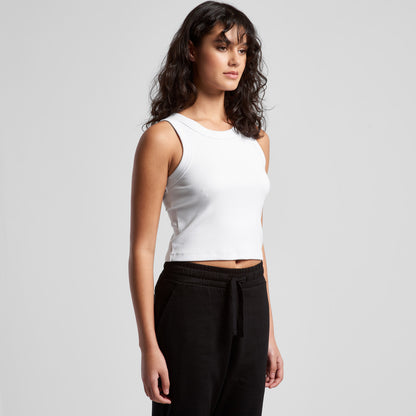 Women's Organic Rib Crop Tank Turn
