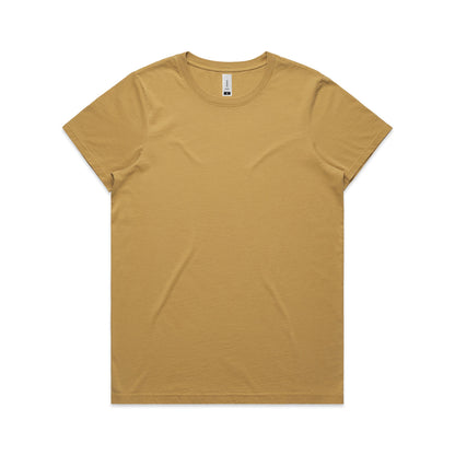 Women's Maple Faded Tee Faded Mustard