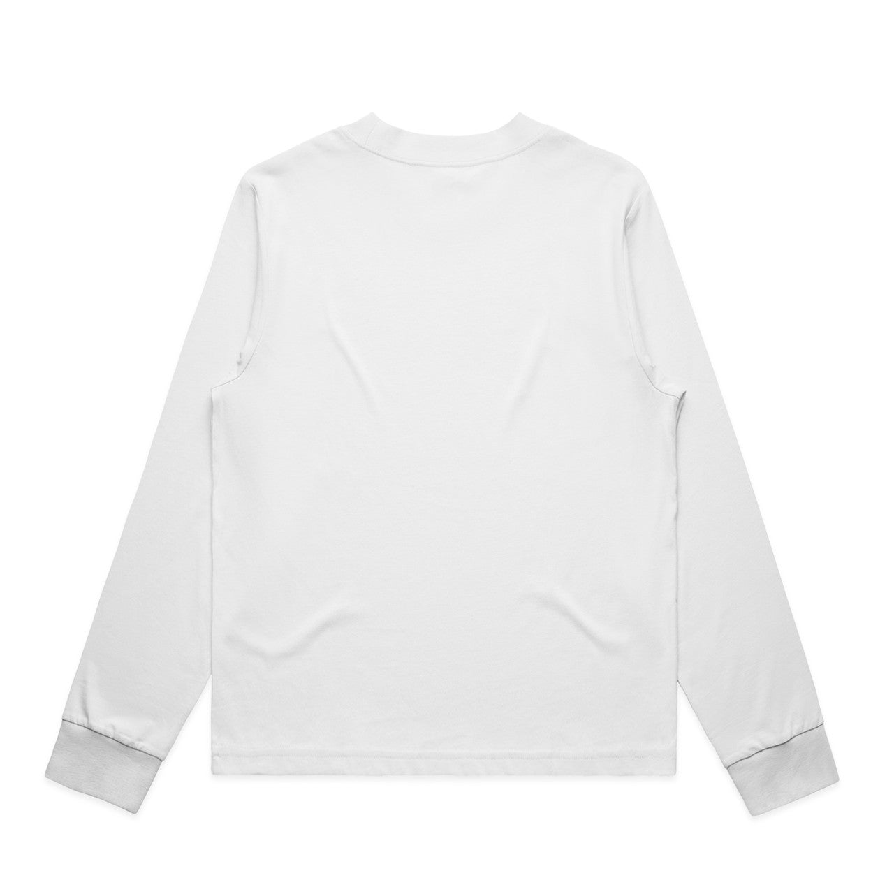 Women's Mock L/S Tee White - Back