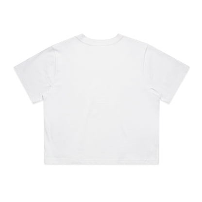 Women's Classic Crop Tee White - Back
