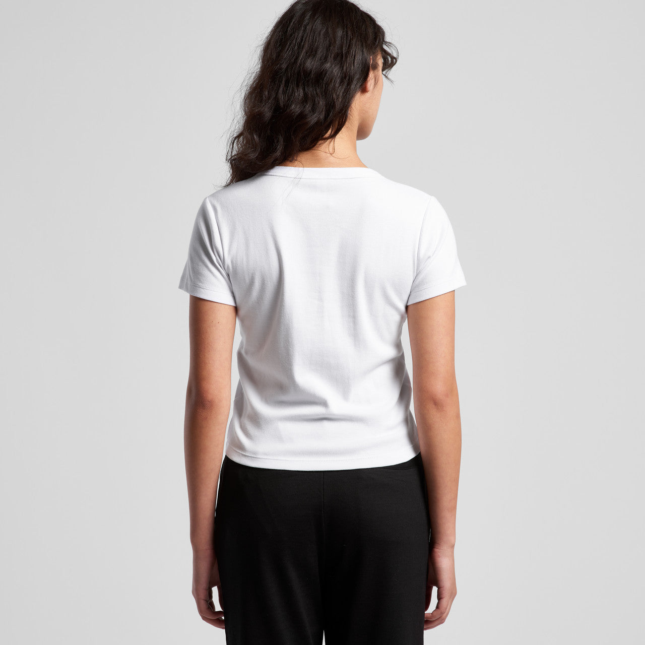 Women's Organic Rib Baby Tee Back