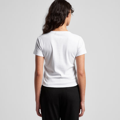 Women's Organic Rib Baby Tee Back