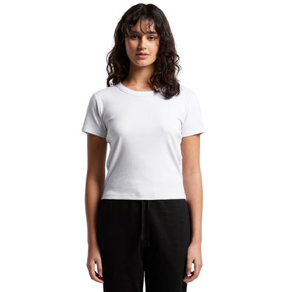 Women's Organic Rib Baby Tee Front