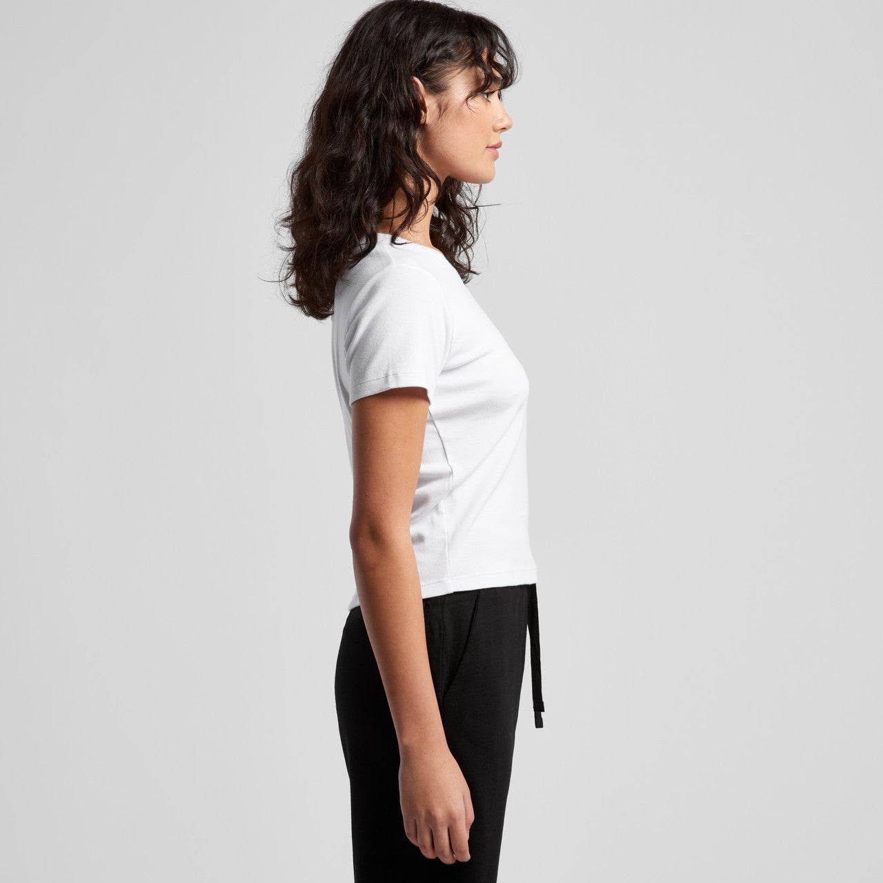 Women's Organic Rib Baby Tee Side