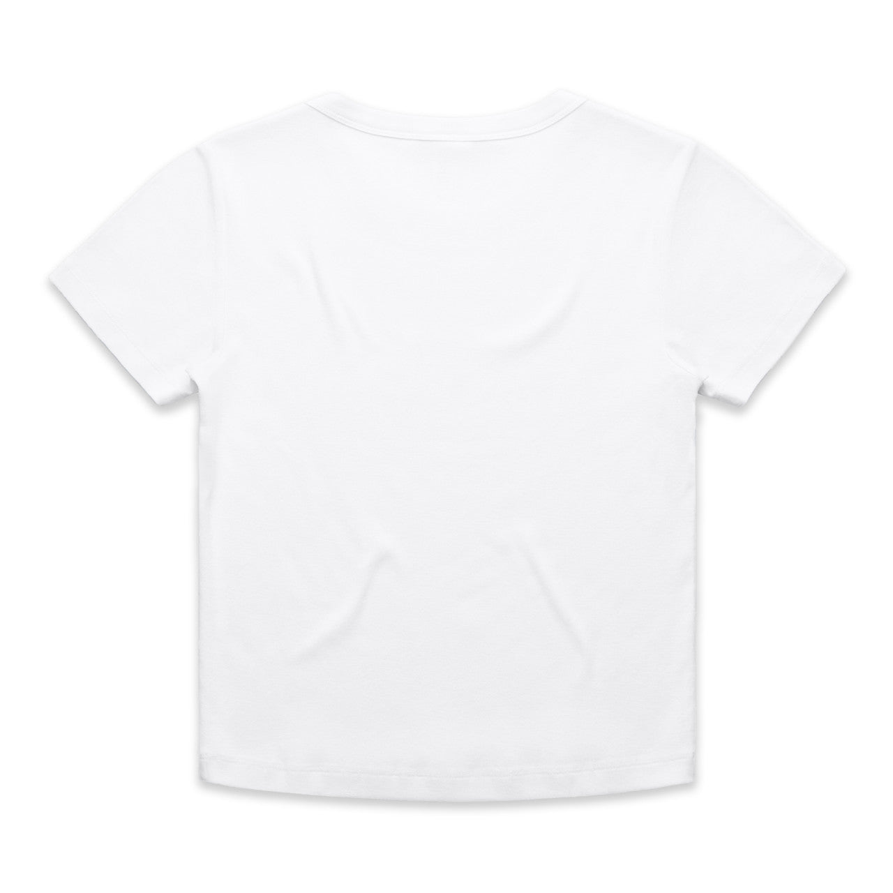 Women's Organic Rib Baby Tee White - Back