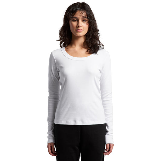 Women's Organic Baby Rib L/S Tee Front