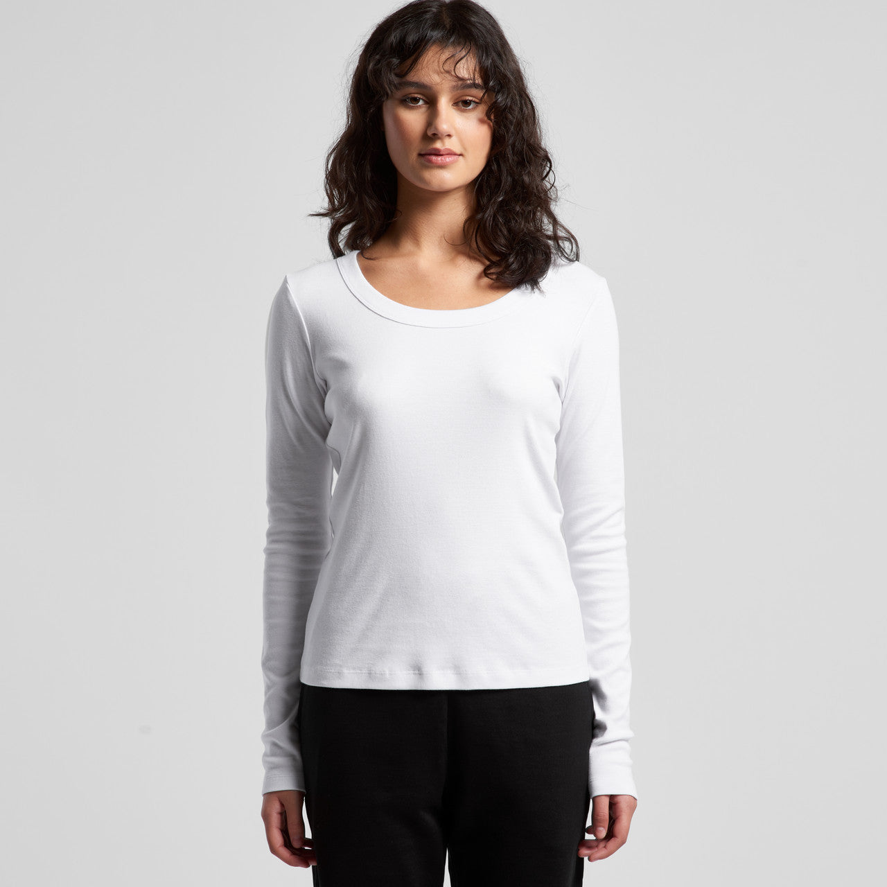 Wo's Organic Baby Rib L/S Tee 4075